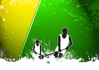 Fototapeta premium Field hockey background