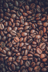 close up coffee beans background