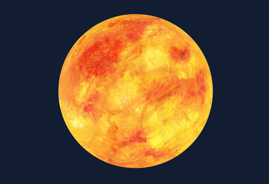 Painted Full Moon