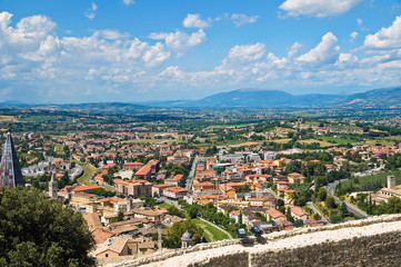 Fototapeta na wymiar Panoramic view of Spoleto. Umbria. Italy.