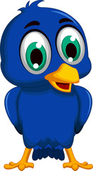 A blue bird cartoon character