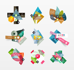 Set of vector abstract geometric layout