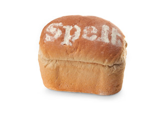 Fresh Spelt bread isolated on a white background