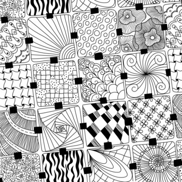 vector doodles pattern zentangle