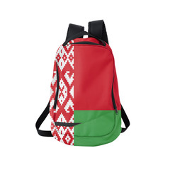 Belarus flag backpack isolated on white