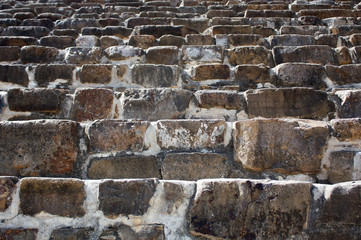 Mexico Oaxaca Monte Alban pyramide steps texture
