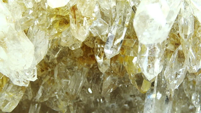 Natural quartz semigem geode crystals geological mineral