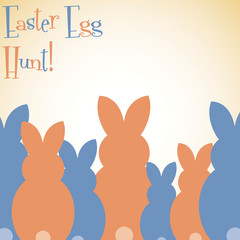 Overlay Easter bunny card in vector format.