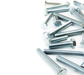 Metalwork. Metal fixture on a white background.