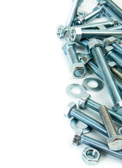 Metalwork. Metal fixture on a white background.