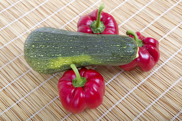 peppers and zucchini