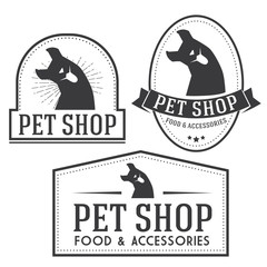 Vintage insignias and logotypes set.