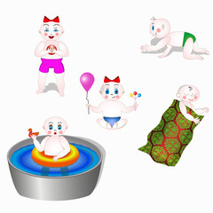 babies moving and plays in different ways