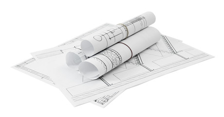 Repair work. Drawings for building on white a background.