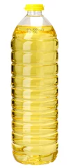 Abwaschbare Fototapete Ölflasche Sonnenblumenöl © euthymia