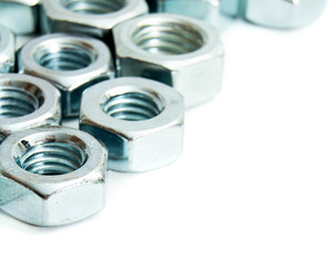 Metalwork. Metal fixture on a white background.