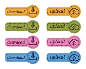 Fototapeta premium Download Upload Buttons