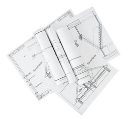 Repair work. Drawings for building on white a background.