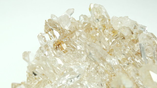 Natural quartz semigem geode crystals geological mineral