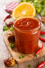 Tomato sauce with chili and orange