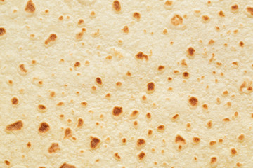 Tortilla, unleavened bread texture background