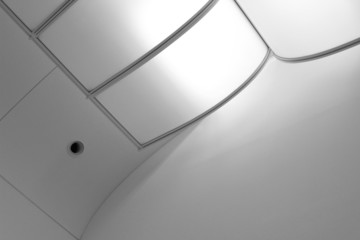 Ceiling with air conditioning / ventilation duct fitting