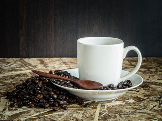 Coffee with filter effect retro vintage style