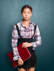 Asian Girl With Laptop