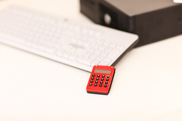 Computer Tastatur und Tan Gerät