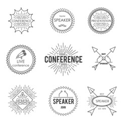 Obraz premium Set of outline emblem