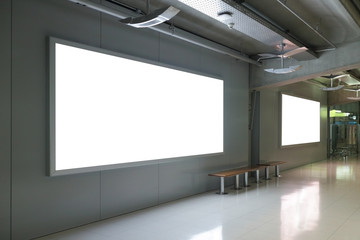 Blank Billboard in airport