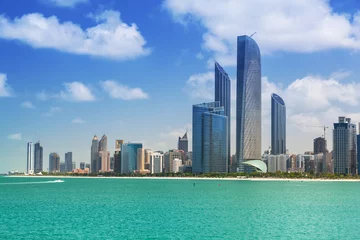 Poster Im Rahmen Stadtbild von Abu Dhabi, Hauptstadt der Vereinigten Arabischen Emirate © Patryk Kosmider