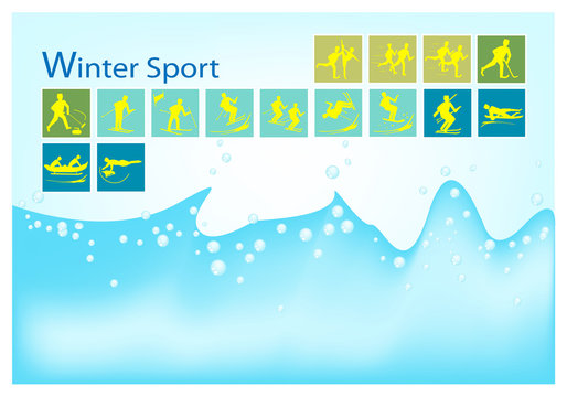 A Mega Set of 15 Winter Sport Icons