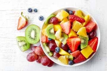 Deurstickers Vruchten Verse fruitsalade
