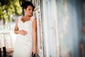 Naklejka premium bride, wall, view