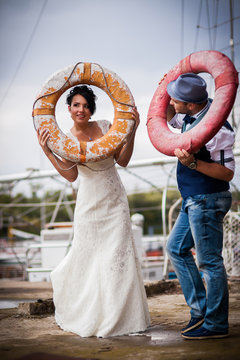 wedding, boat