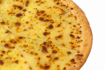 cheese pizza isolated on white background soft selective focus