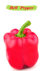 red bell pepper isolated on a white background
