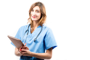 Young Smiling Doctor with a Stethoscope