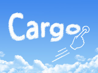 Naklejka na ściany i meble Cargo message cloud shape