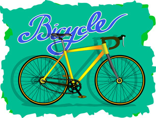 Fototapeta premium Yellow bicycle