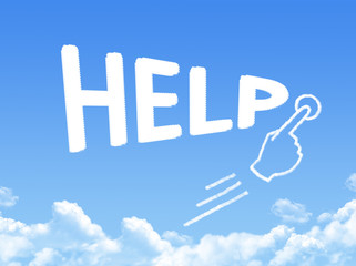 help message cloud shape