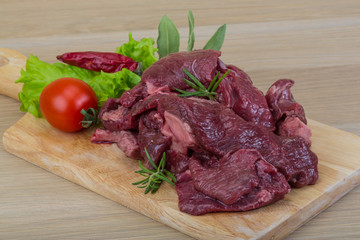 Raw venison