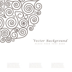 Abstract vector background with curls.