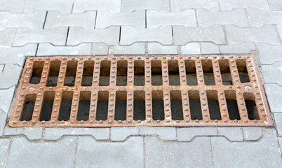 Sewer grate.