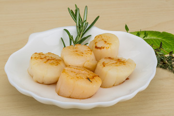 Grilled scallops