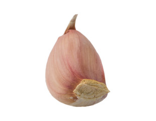 garlic farm products organic isolated white background