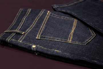 It is a pile of jeans.