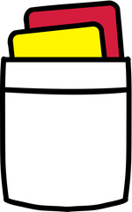 Referee Soccer Red Yellow Card