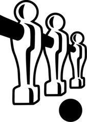 Naklejka premium Table Football Player Start